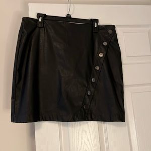 Faux leather skirt with style and class!